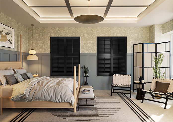 Bromley, Midnight Black - Tier on Tier Twist&Fit Plantation Shutter - Image 10